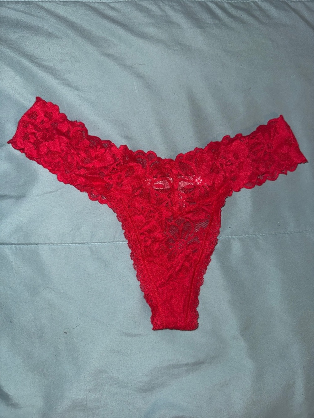 PINK Victoria's Secret Red Lace Thong